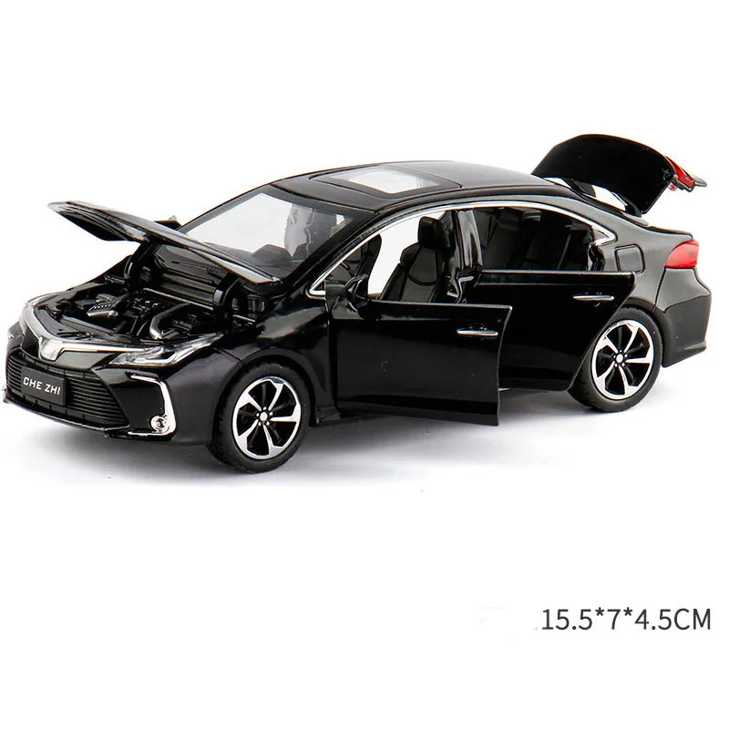 1:32 crown corolla Alloy Off Road Vehicle Diecast Metal Scale Model Car Sound＆Light Collection Childrens Toy Gifts