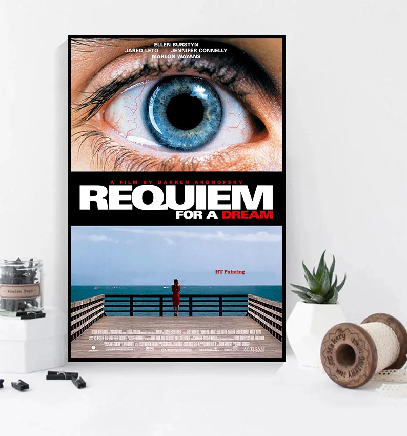 Classic Movie Requiem for A Dream Film Poster Canvas Painting Retro Wall Art Pictures Home Club Cinema Decor Gift