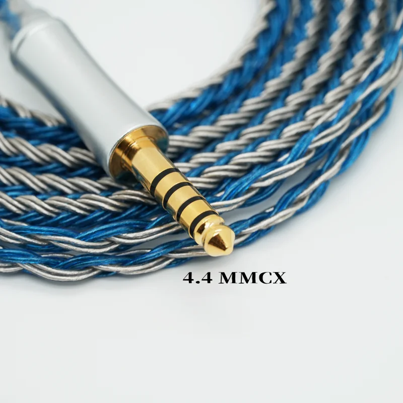 XINHS Y30 16-adriges blau-graues gemischtes 5N-Einzelkristall-Kupfer-versilbertes Kopfhörer-Upgrade-Kabel, 0,78 2-polig/HD650/IE900/QDC/MMCX – Detail 7