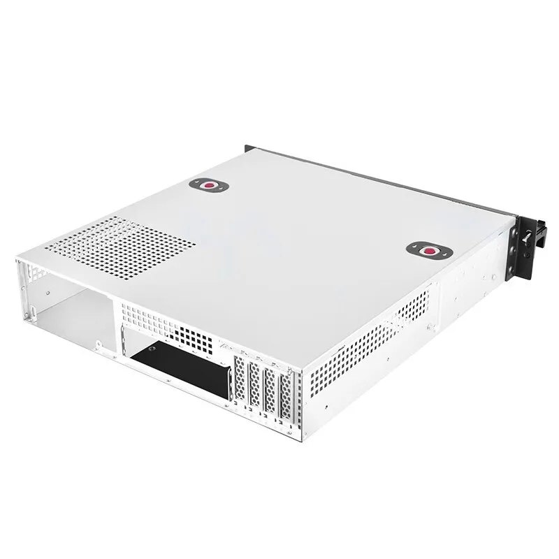 Rackmount Server Chassis 19 Inch Industrial Computer Case Support M‑ATX Motherboard