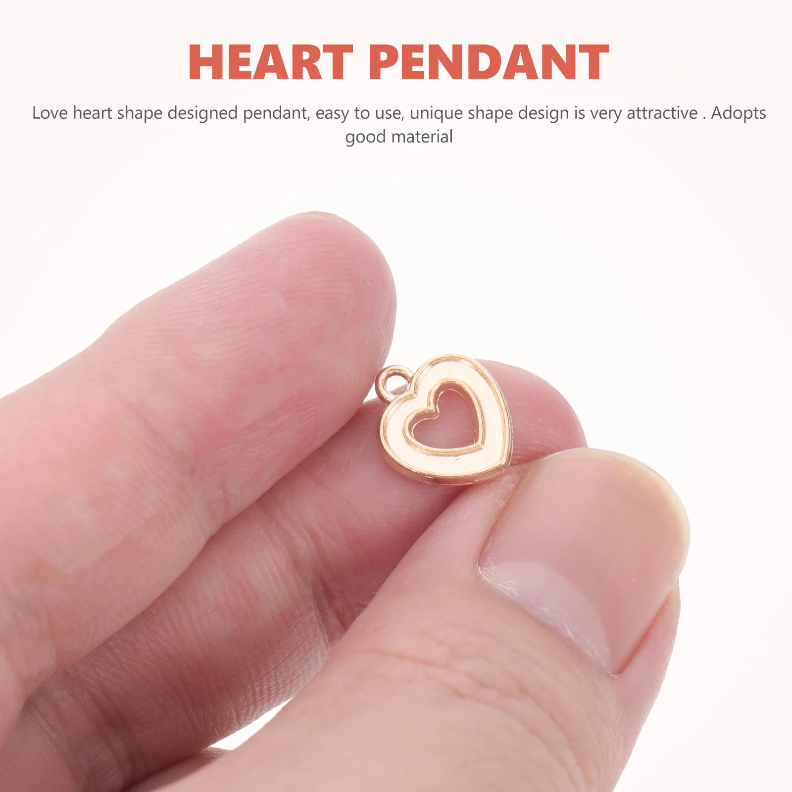 

100Pcs Alloy Heart Charms DIY Necklace Bracelet Pendant Craft Supplies Eye-Catching Heart Pendant DIY Charm Crafts Charm