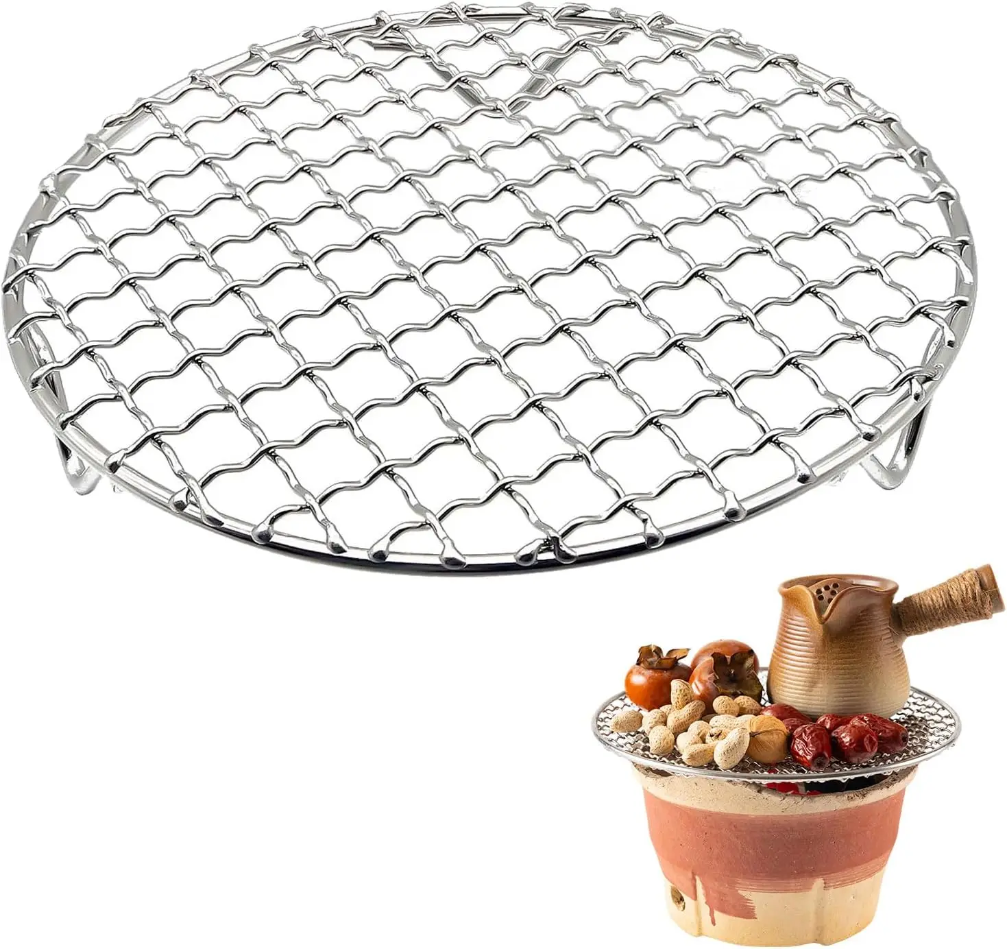 Round Cooling Rack 6 Inch With 20mm Legs | For Baking, Cooking, Steaming & BBQ, Stainless Steel Wire Baking Rack, Versatile Cool