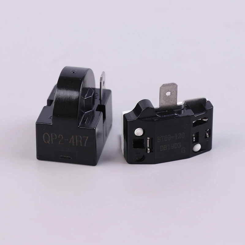 1 SET QP2-4.7 PTC Starter Relay 1 Pin Refrigerator Starter Relay And 6750C-0005P Refrigerator Overload Protector Plastic