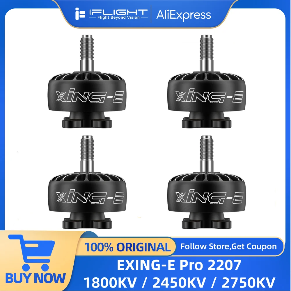 

1/4 шт. Бесколлекторный двигатель iFlight XING-E Pro 2207 1800KV / 2450KV / 2750KV 2~6S для FPV RC квадрокоптеров, гоночных дронов, запчасти для DIY-сборки