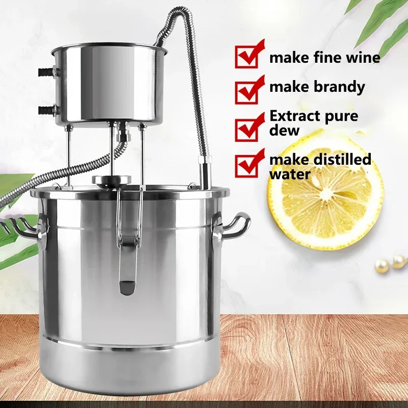 

Household 220v 22L Distiller Small Shochu Distiller Brewing Equipment Family Distiller Wine Roasting Machine Liquor Hydrosol Mac