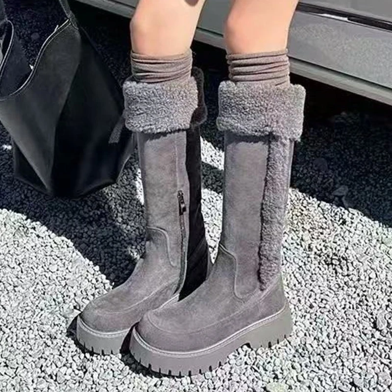 Women Knee High Fur… - image