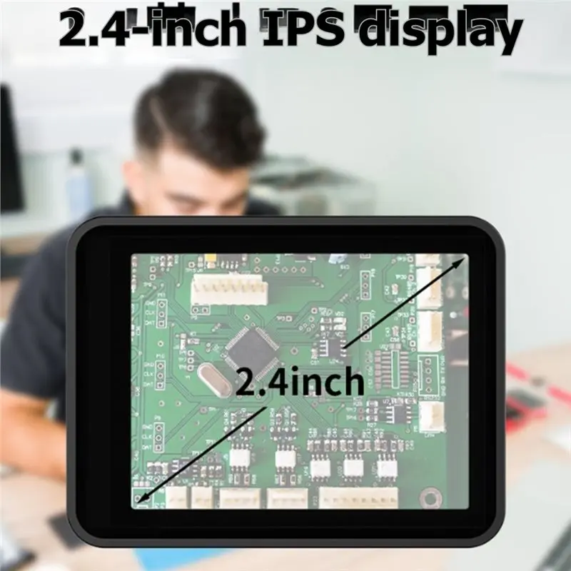 A98E-TF Card Enabled 2.4-Inch IPS LED Portable Electronic Microscope Digital Handheld Industrial 3X Zoom 320X240 Resolution