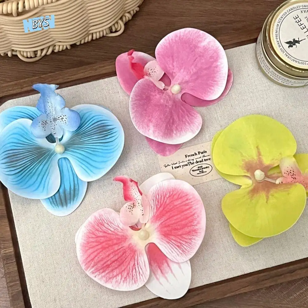

Cute Cloth Flower Hair Clip Pearl Butterfly Orchid Orchid Flower Hairpin Bohemian Style Korean Style Girl Hair Clip Summer