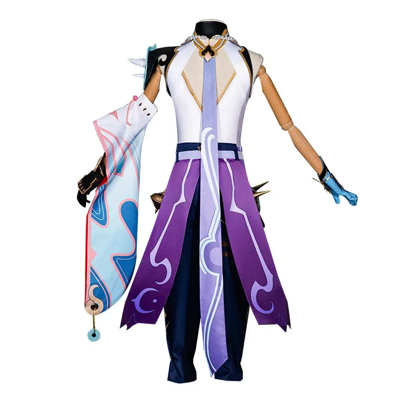 Disfraz de Genshin Impact Xiao para hombre, uniforme de Kimono, peluca de Anime, máscara, conjunto de Cosplay, disfraces de fiesta de Halloween