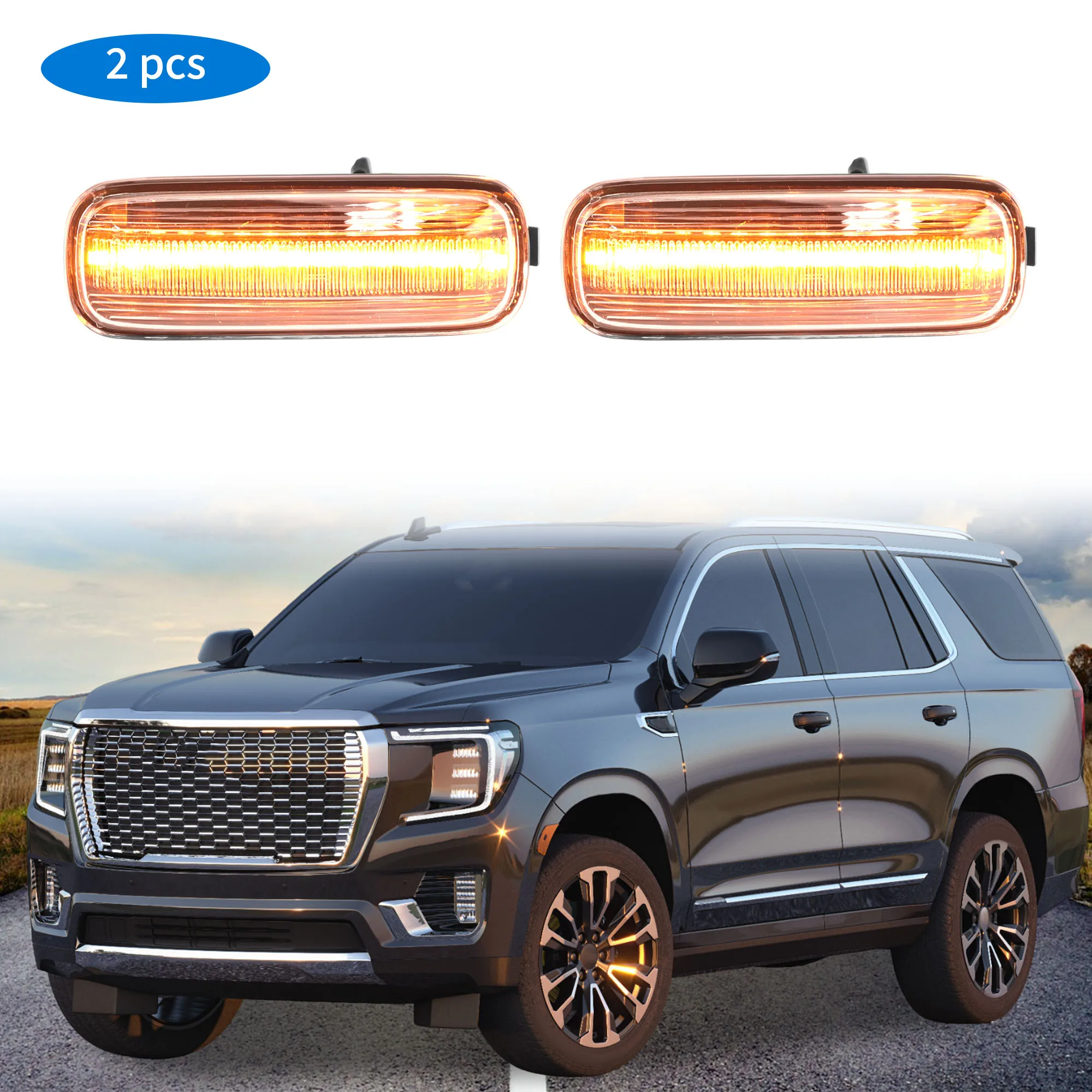 

UXCELL Side Fender Marker Light for Honda Civic 1996-2000 Turn Signal Lamp Replacement ABS 2 Pcs