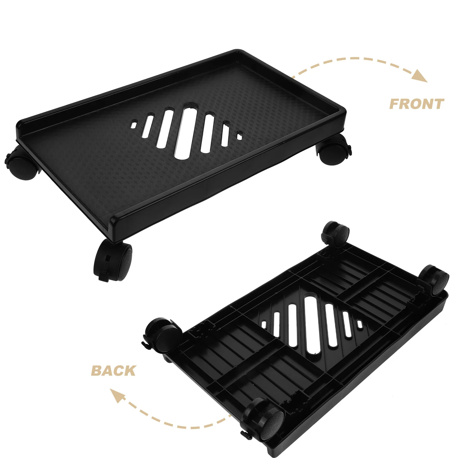 

Computer Tower Stand Floor Pc Holder Movable Cpu Stand For Carpet Elevated Ventilation Plastic Pc Riser Gaming