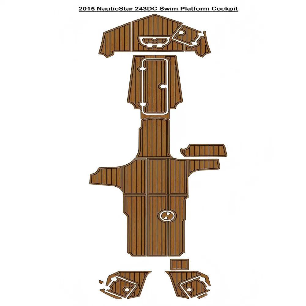 

2015 NauticStar 243DC Платформа для плавания Кокпита Лодка из пены EVA Напольный коврик из тикового дерева SeaDek Стиль морского матса Самоклеящийся