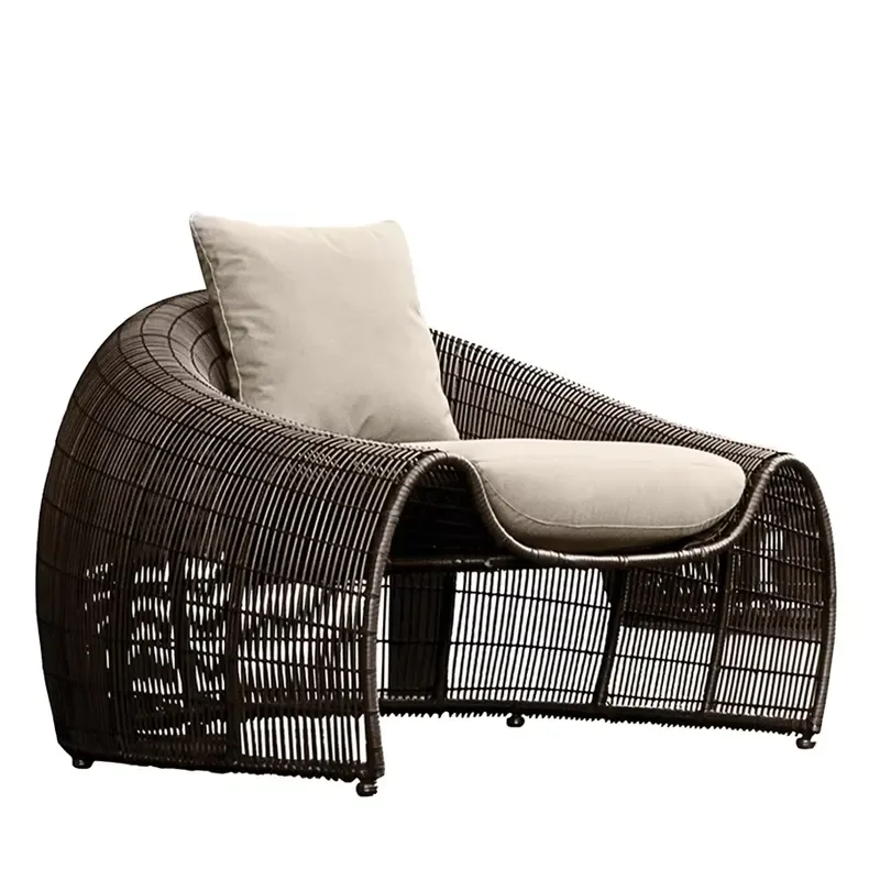 Hotel Courtyard Waterproof Patio Lounge Furniture Outdoor Garden Sectional Rattan Wicker Sofa Set Villa Apartment Modular