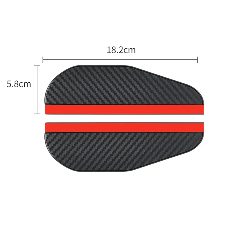 2PCS Car Rearview Mirror Rain Eyebrow Visor Carbon Fiber Side for Mg Zs Luxury 2022 Honda Freed Octavia A7 Maxus