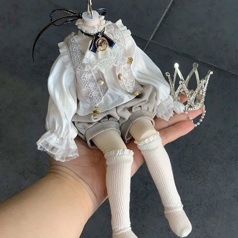 

Оригинальная шестикомпонентная одежда для куклы BJD Vespa, элегантный костюм маленького принца с тремя полосками, сменный стильный придворный стиль