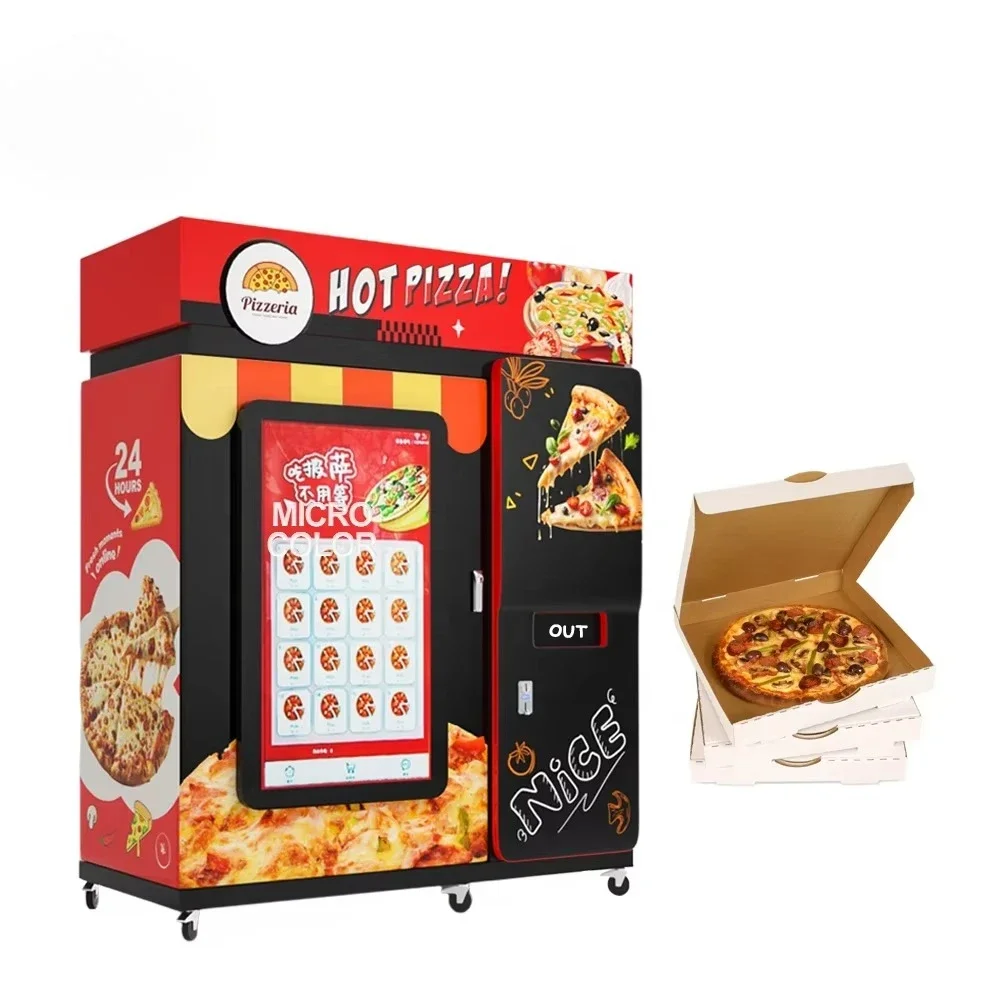 YG Customized Commercial Automatic Pizza Vending Machine 55 Inch Touch Screen Self-service Robot Fast Food Hot Pizza Making Mach