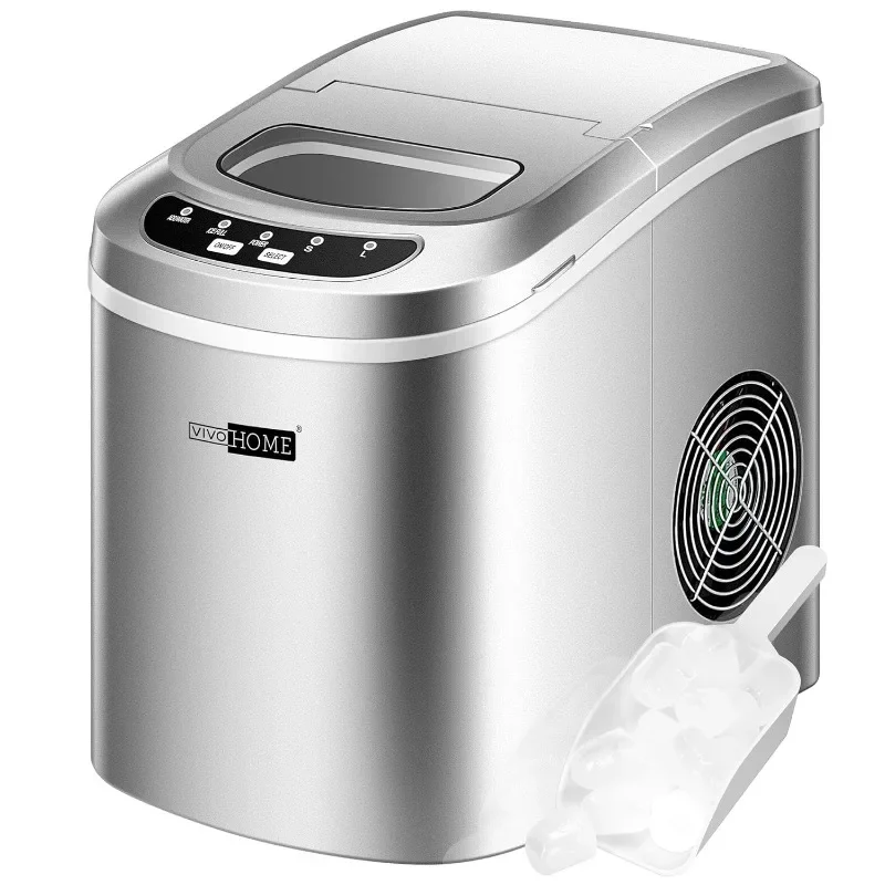 VIVOHOME Electric Portable Compact Countertop Automatic Ice Cube Maker Machine with Hand Scoop and Self Cleaning Function