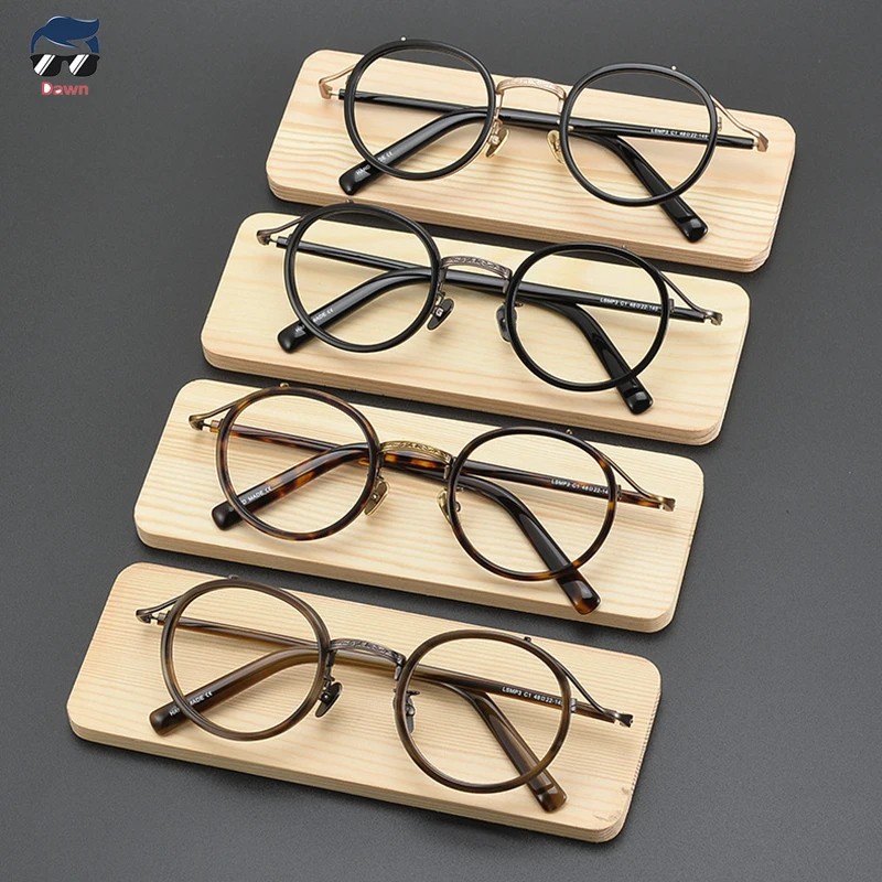 

Vintage Titanium Acetate Retro Round Optical Glasses Frame Men Myopia Eyeglasses for Women Luxury Brand Prescription Eyewear