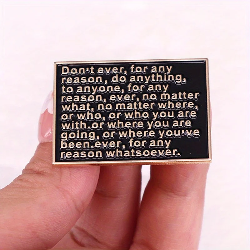 Funny Office Male Lead Quotes Dialogue Brooch Lapel Pin Badge Accessory Collar Pin