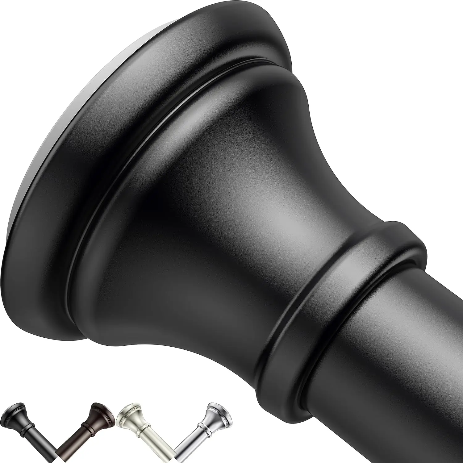 

Adjustable Tension Shower Curtain Rod, 18-72 Inches, Rust-Resistant, No Drilling Needed for Bathroom, Bedroom, Kitchen