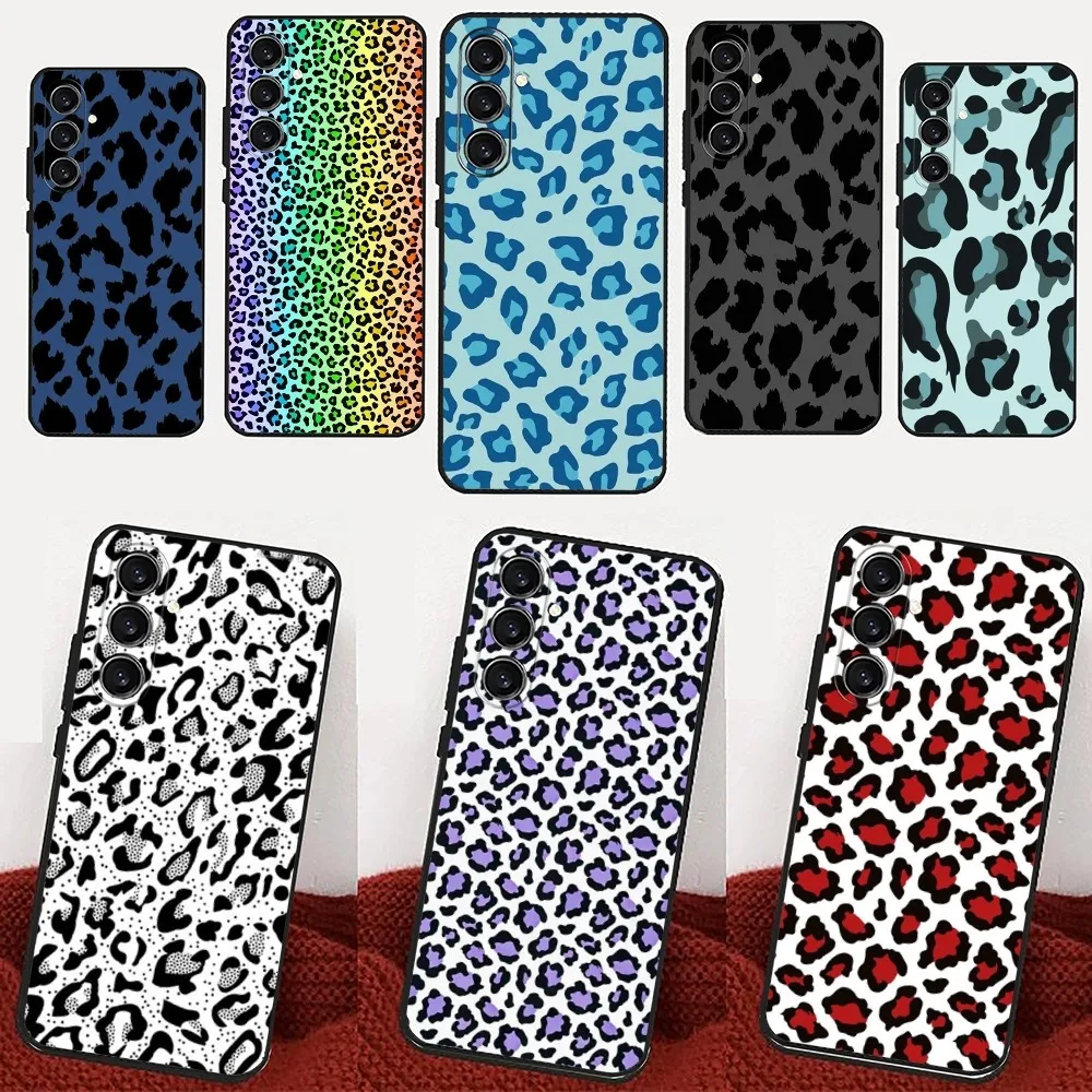 Leopard grain   Phone Case For Samsung Galaxy A13,21s,22,31,32,52,53,71,80,91 Black Soft Cover