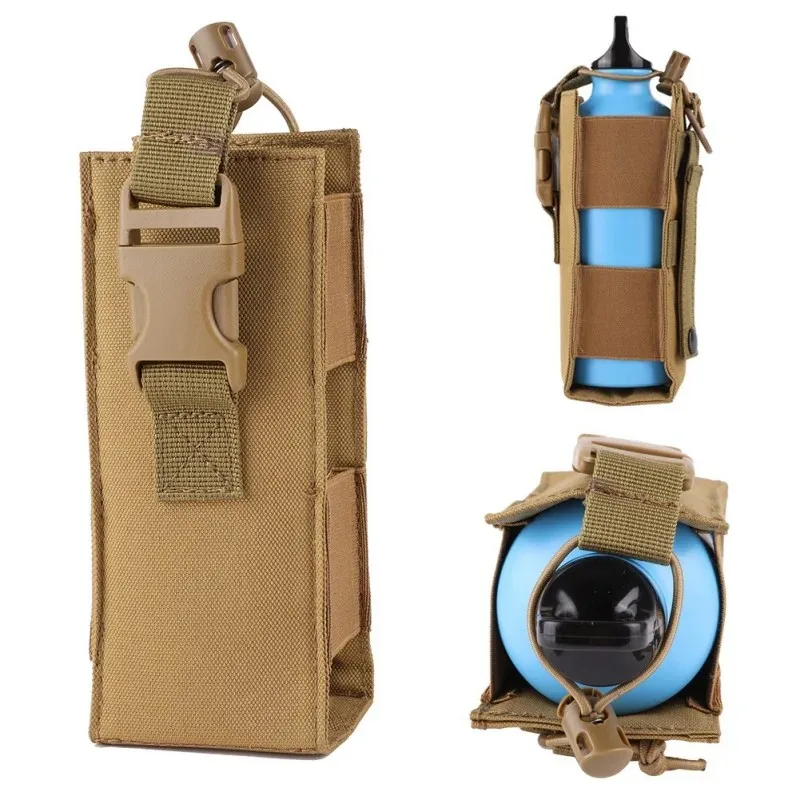 Neue Taktische Wasser Flasche Tasche Molle Nylon Wasserkocher Abdeckung Taille Beutel Walkie-talkie Tasche Outdoor Jagd Wandern Radfahren Zubehör