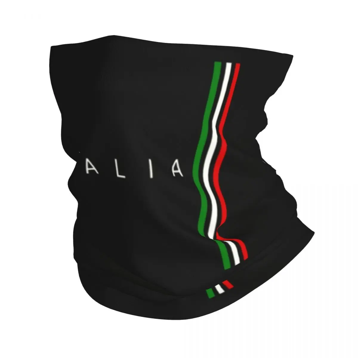 Italy Flag Bandana Neck Gaiter for Hiking Camping Women Men Wrap Scarf Italy Qatar Headband Warmer