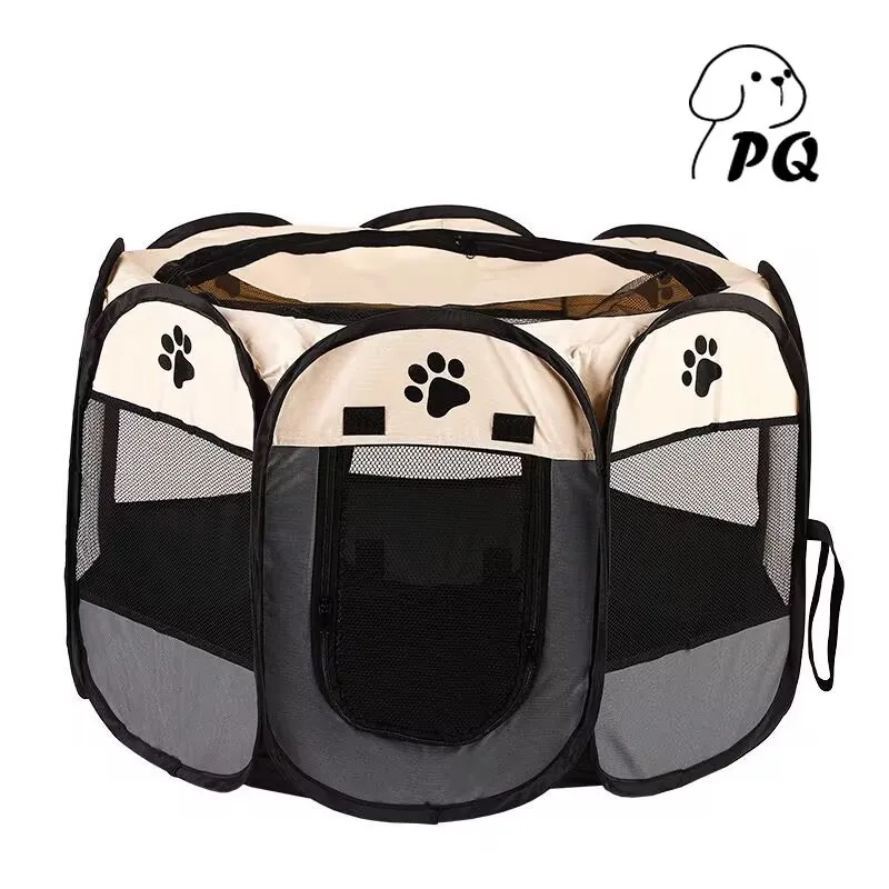 

Новые питомцы, складная клетка для кошек, забор для домашних животных, палатка для кемпинга, комната для доставки туалета, восьмиугольная клетка, оптовая продажа, следы собак, легко носить с собой