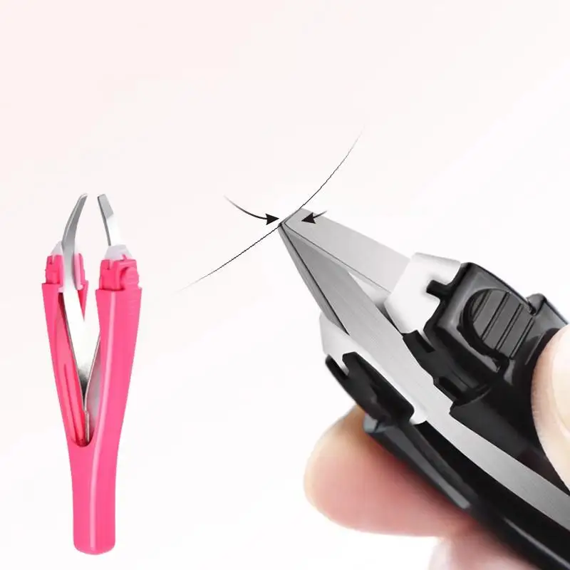 Retractable Stainless Steel Eyebrow Tweezers Anti Rust Automatic Design For Facial Beard Hair Removal Makeup Beauty Tool