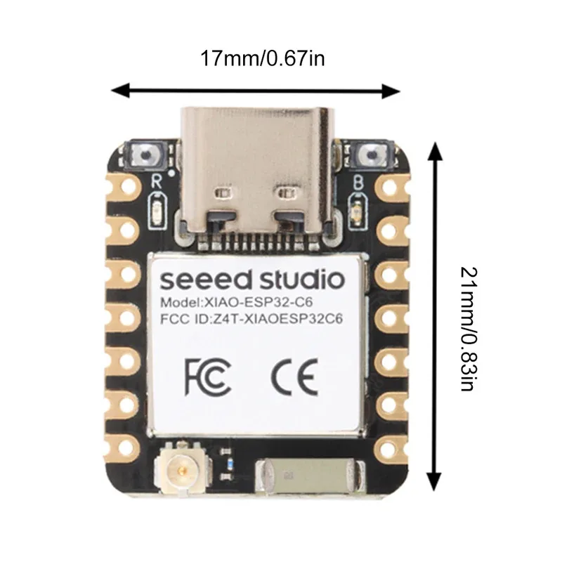 Seed Studio XIAO ESP32C6 WiFi 6+Bluetooth-compatible Ble 5 Support Zigbee Matter Development Board WIFI Wireless Module