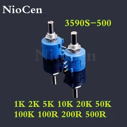 (1 uds) 3590S-500 1K 2K 5K 10K 20K 50K 100K 100 200 500 Ohm potenciómetro resistencia ajustable 3590S 102 202 502 103 potenciómetro
