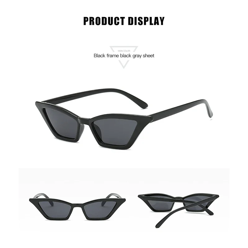 2025 Summer Fashion Women Cat Eye Sunglasses Small Frame Transparent Shopping Beach Party Gift Europe Retro Sunglasses Dropship