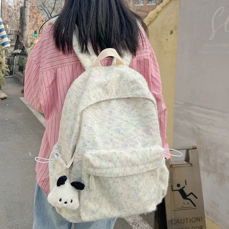 Solid Backpacks Zipper Women's Bags on Sale 2024 High Quality Multiple Pockets Backpack High Capacity Casual Student Mochila