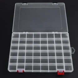 1/2PCS 48-Compartment Transparent Fishing Lure Box PP Plastic Tool Box Jewelry Earring Bead Screw Container Fishing Accessories