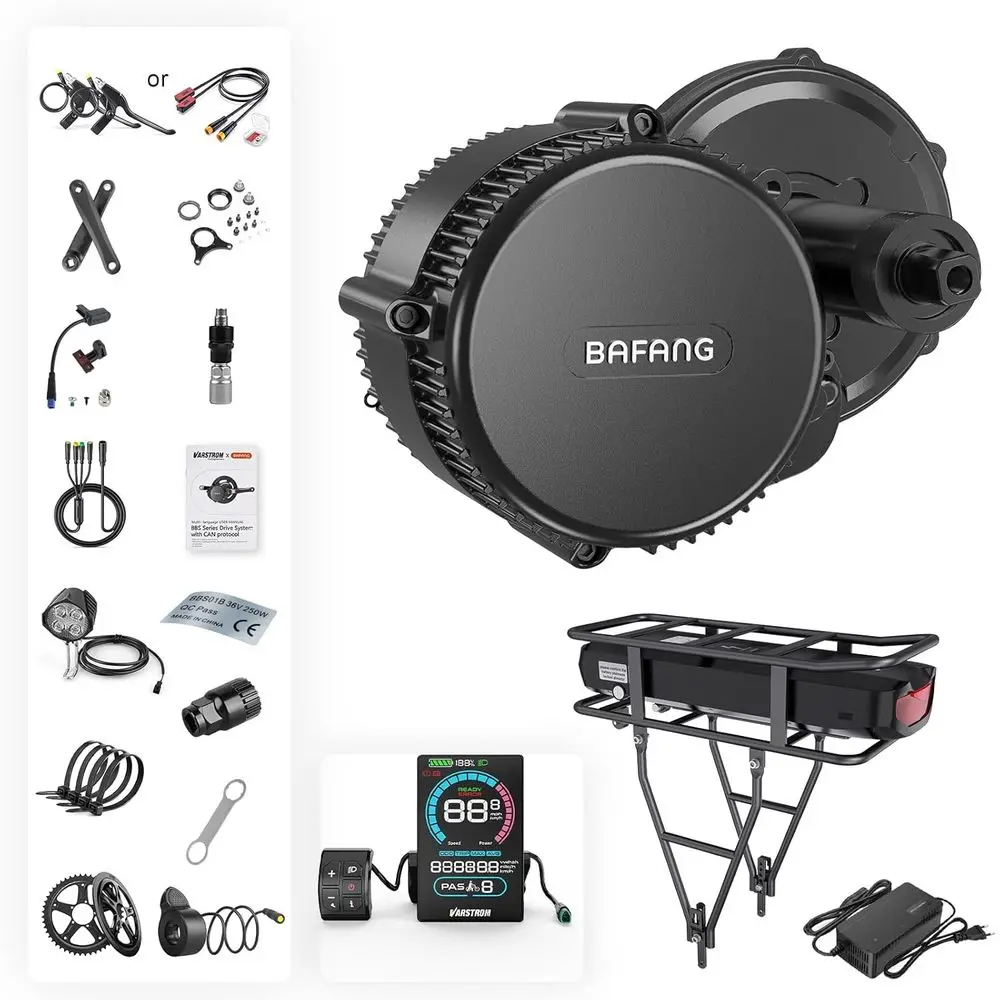 

250W-1000W Electric Bike Conversion Kit with Display, 36V-52V for E-Bike or Mountain Bike