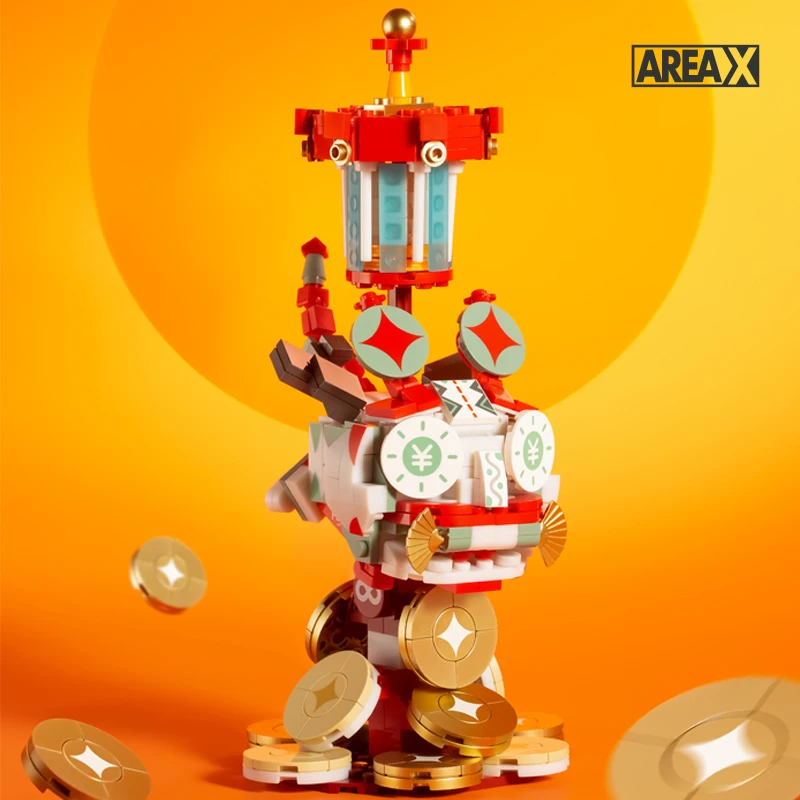 

AREAX Spirit Beast Building Block Nightlight Bricks Model Creative Desktop Decoration Children's Puzzle DIY Toy Birthday Gift