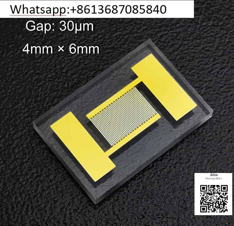 30 micron transparent interdigital electrode quartz glass gas humidity biological MEMS photoelectric detection