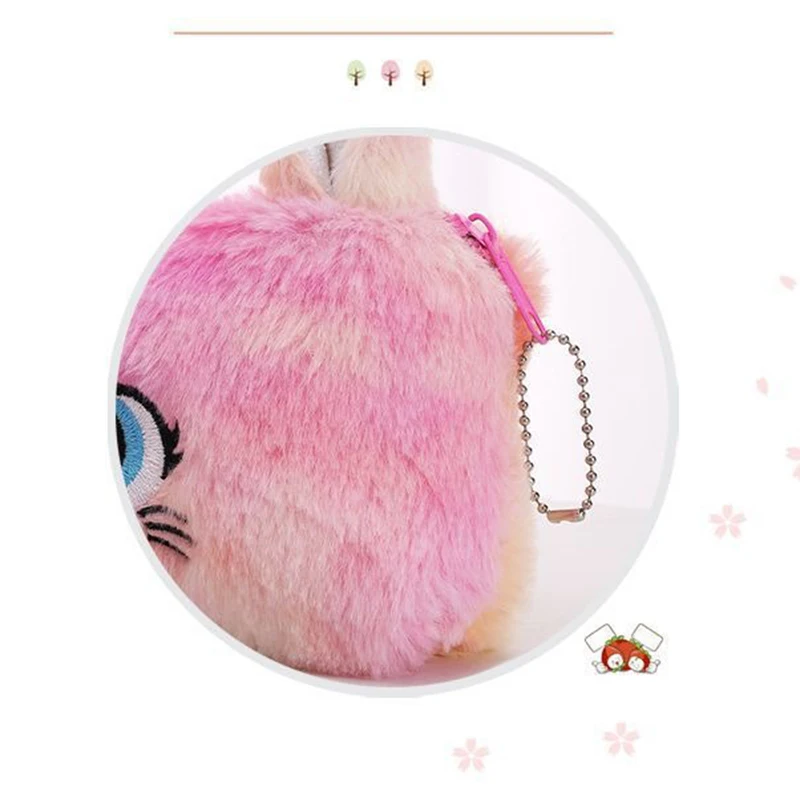 Sacchetto per matite con cerniera di grande capacità per gatti Kawaii, bellissimo sacchetto per matite in peluche creativo per cartoni animati per
