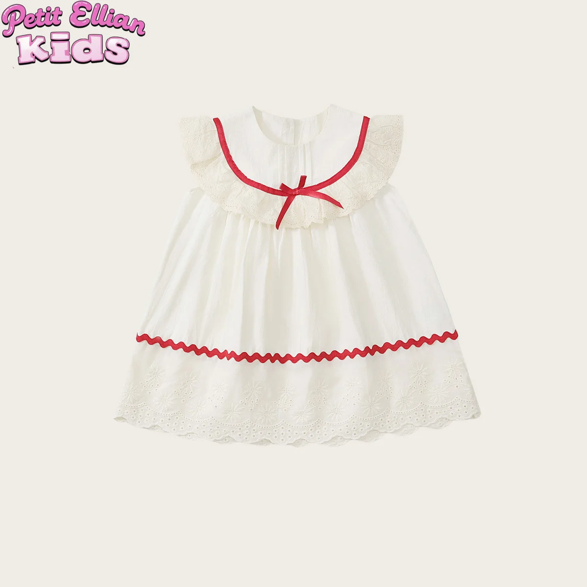 

2025 Girl Clothes 1 - 7 Y Kids Girls Cotton Lace Ruffled Dress - Adorable with Comfortable and Stylish for Baby Girl Clothes