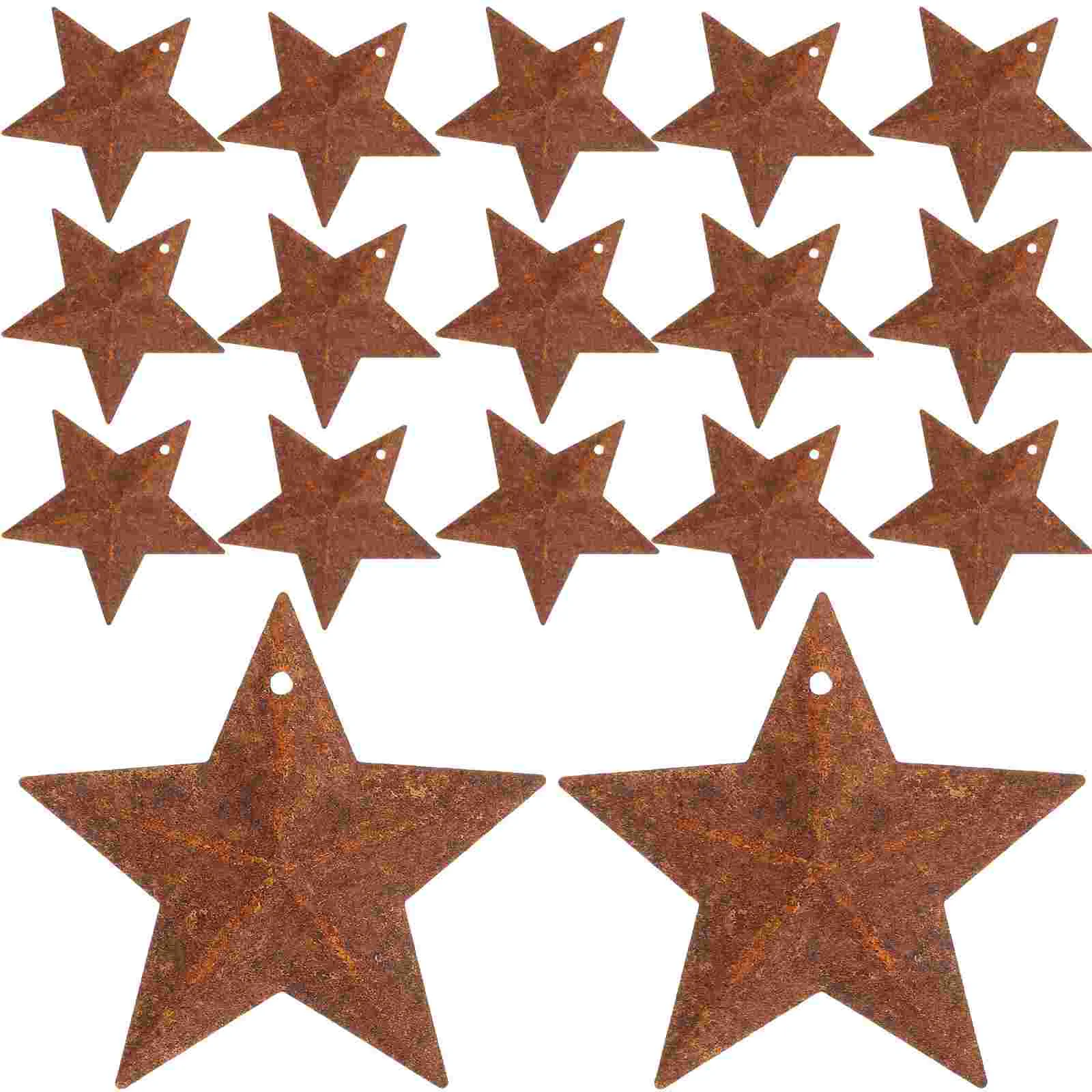 50 Pcs Rusty Stars for Crafts Vintage Decor Christmas Decorations Metal Pendants Accessories Charms