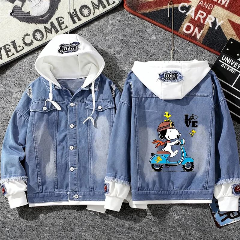 جديد سنوبيس الكبار الدنيم سترة صبي فتاة الإبداعية الكرتون أنماط البلوز الرجال النساء العصرية كول في الهواء الطلق معطف القمم أنيمي الهدايا