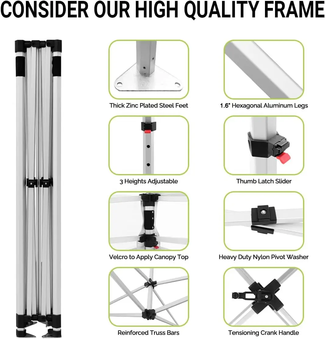 Barraca de dossel personalizada 10x10 com logotipo, substituição superior de barraca resistente personalizada 10x10 capa de dossel pop up personalizada com parede lateral