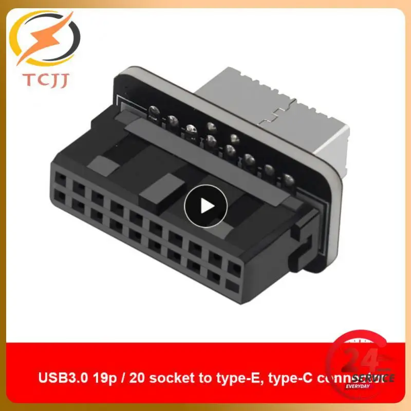 Motherboard Internal USB 3.0 20Pin/19P Header To Type-E A-Key USB 3.1 20 Pin Adapter For Type C Front Panel Chassis Bracket New