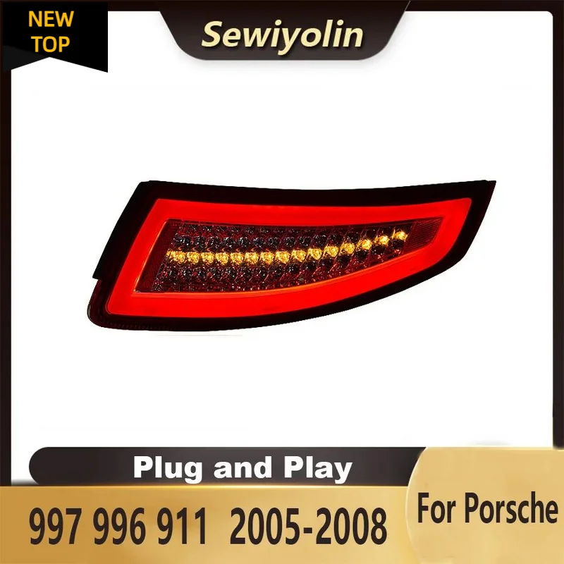 

Автомобильные аксессуары для Porsche 997 996 9112005-2008, освещение для прицепа с анимацией, Задний сигнал DRL, автомобильное подключение и воспроизведение