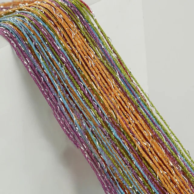 Nieuwe Glanzende Kwastje Zilveren Lijn String Gordijn 100x200 cm Volant Woonkamer Divider Bruiloft DIY Home Decor