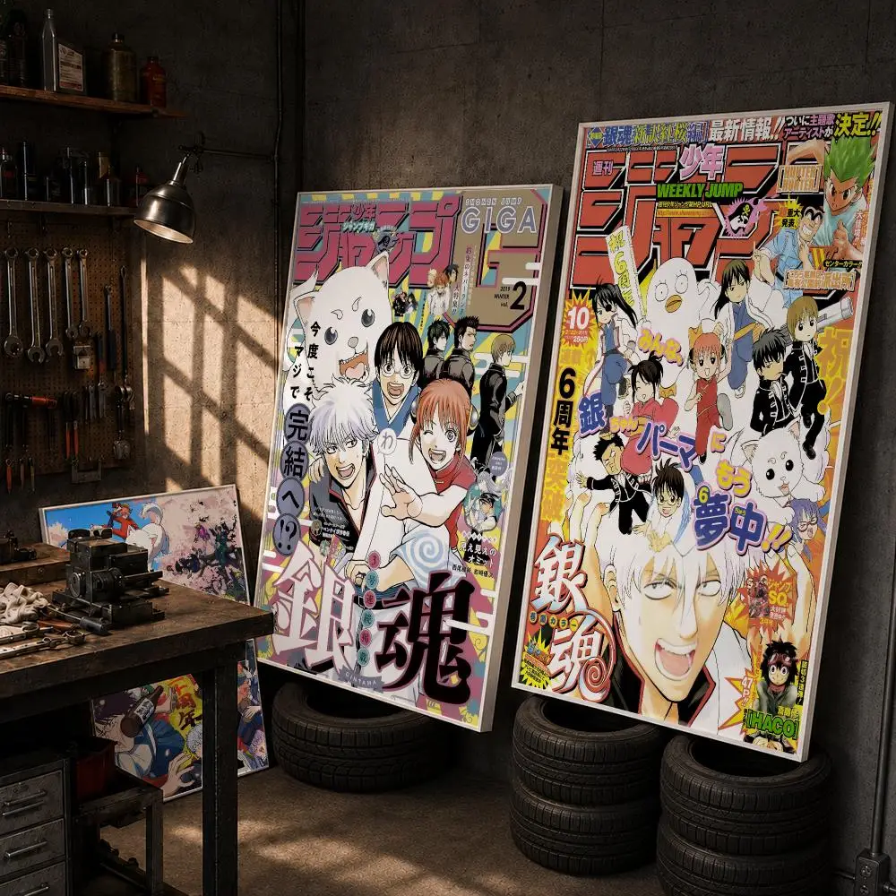 Anime G-Gintama Painting Calligraphy Pictures Room Home Bedroom Interior Wall Decoration Canvas Poster Art Mural