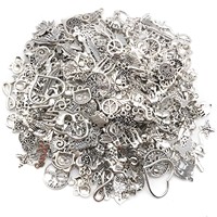 10/20/30/50pcs Alloy Antique Silvery Fashion Charms Various Mixed Pendants for DIY Bracelet Necklace Jewelry Making Accessories