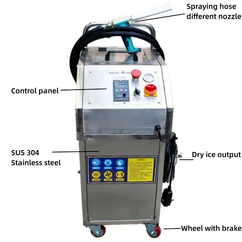 China Dry Ice Maker Granulating Machine Multifunctional Dry Ice Cleaning Machine Co2 Cleaner Dry Ice Blasting Machine for France