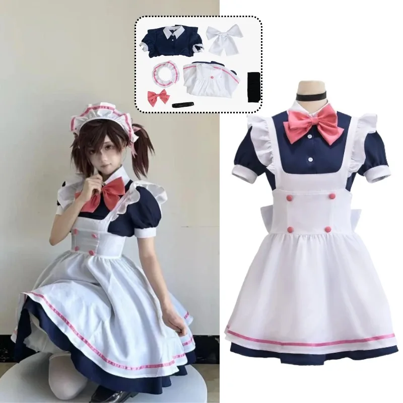 أزياء أنيمي أيأسه مومو التأثيرية أزياء خادمة كاواي فستان موحد لوليتا جيراي كي للنساء أزياء لعب الأدوار في حفلات الهالوين #1