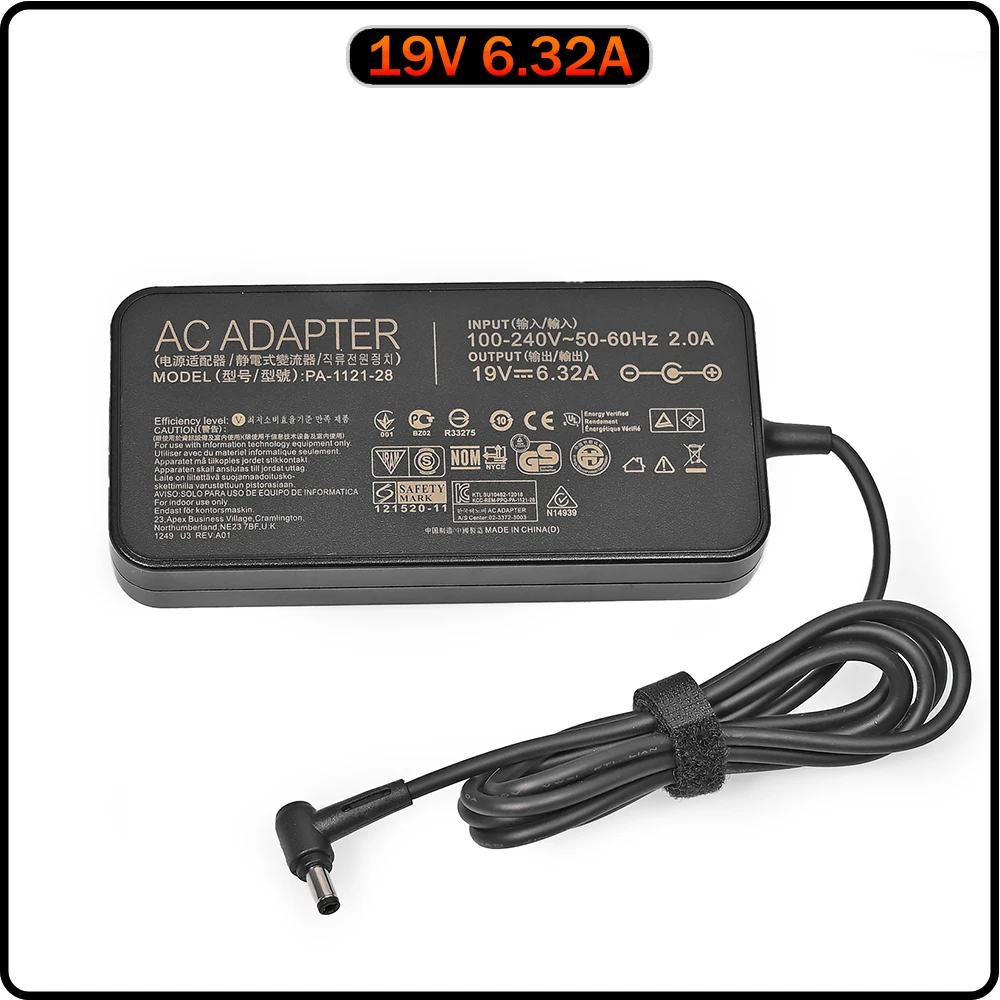 19V 6.32A 120W 5.5x2.5mm AC Adapter Power Supply Charger For ASUS ROG FX504 GL502V GL752VW GL552VW N750 N550J N550